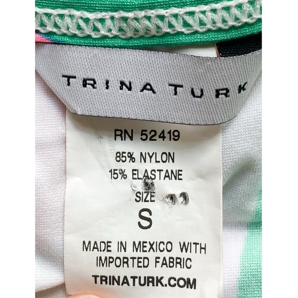 Trina Turk Tropicalia Tunic Swim Dress S Rainbow Cover Up Mermaid Retro Beach - Picture 7 of 10
